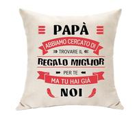 Hasodeo Copricuscino Personalizzato per Figlio e Figlia - Regalo Papa-Noi per Compleanno e Natale