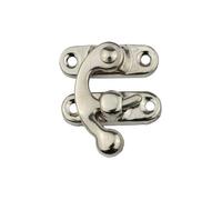 Hasp e Staple, Lucchetto for porta Hasp 4 set Ferro multicolore Misure multiple for scatola di legno con vite(Sliver Left Hook,29x33.0mm 4pcs)