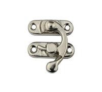 Hasp e Staple, Lucchetto for porta Hasp 4 set Ferro multicolore Misure multiple for scatola di legno con vite(Sliver Right Hook,23x27mm 4pcs)