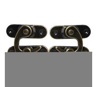 Hasp Latch Lock - 2 pezzi in retro chiusura vintage Mini Hasp per scatola antica | Cassetta degli attrezzi per gioielli, cassapanca, armadio, viti di fissaggio, hardware decorativo per restauro