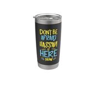 Hassan è qui ora divertente nome Hassan Bicchiere termico in acciaio inox doppia parete