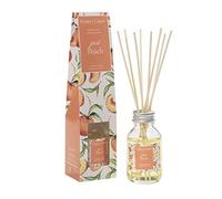 Hassett Green London Diffusore di Fragranza Just Peach 100ml - Profumo per Ambienti Interni a Lunga Durata con 8 Canne in Rattan, Regalo Perfetto per Ogni Occasione