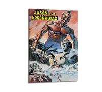 HASUEQWERURU 2 poster estetici da parete con immagine di Jason e gli Argonauti del 1963, decorazione artistica da parete vintage, poster decorativo su tela, per soggiorno e camera da letto, 60 x 90 cm