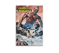 HASUEQWERURU 2 poster estetici da parete con Jason e gli Argonauti del 1963, decorazione artistica da parete vintage su tela, poster decorativo per soggiorno e camera da letto, 40 x 60 cm, senza