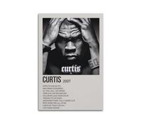 HASUEQWERURU Curtis By 50 Cent, poster decorativo da parete in stile vintage, decorazione artistica da parete, poster decorativo per soggiorno, camera da letto, camera da letto, 50 x 75 cm, senza