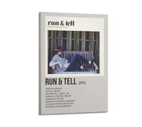 HASUEQWERURU Faye Webster - Poster con album Run & Tell, decorazione artistica da parete in stile vintage, per soggiorno, camera da letto, 40 x 60 cm, con cornice