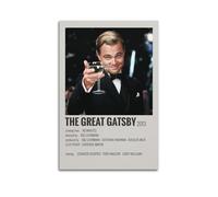 HASUEQWERURU Poster decorativo da parete con il Grande Gatsby, decorazione artistica da parete in stile vintage, per soggiorno e camera da letto, 20 x 30 cm, senza cornice