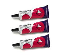 HASULITH - Colla per gioielli - 30 ml | Speciale creazione e riparazione | trasparente, resistente e flessibile, ideale per strass, metallo, perle, tessili, qualità professionale, confezione da 2 tubi