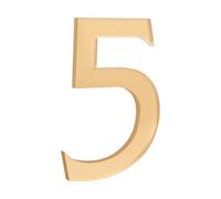 HASWARE 4-Pouces Numéro de Maison Autocollant - Étanche et Résistant aux Intempéries - Installation Facile pour Boîte aux Lettres, Porte et Poteau (Oro, 5)