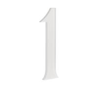 HASWARE 4-Pouces Numéro de Maison Autocollant - Étanche et Résistant aux Intempéries - Installation Facile pour Boîte aux Lettres, Porte et Poteau (Argento, 1)