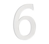 HASWARE 4-Pouces Numéro de Maison Autocollant - Étanche et Résistant aux Intempéries - Installation Facile pour Boîte aux Lettres, Porte et Poteau (Argento, 6)