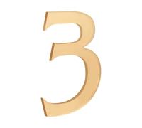 HASWARE 4-Pouces Numéro de Maison Autocollant - Étanche et Résistant aux Intempéries - Installation Facile pour Boîte aux Lettres, Porte et Poteau (Oro, 3)