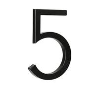 HASWARE 5" Floating House Number for Outside, Zinc Alloy Modern Outdoor Address Sign for Yard Street and Mailbox, Address Numbers and Letters for House (5, Black)