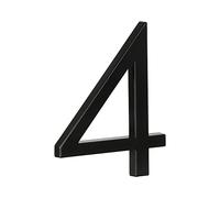 HASWARE 5" Floating House Number for Outside, Zinc Alloy Modern Outdoor Address Sign for Yard Street and Mailbox, Address Numbers and Letters for House (4, Black)