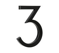 HASWARE 5" Floating House Number for Outside, Zinc Alloy Modern Outdoor Address Sign for Yard Street and Mailbox, Address Numbers and Letters for House (3, Black)