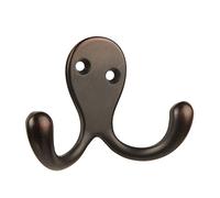 HASWARE 6 ganci appendiabiti a doppio polo, con 12 viti ganci a parete ganci appendiabiti resistenti per cappelli cravatta vestiti cappotti asciugamano chiavi (bronzo lucidato a olio)