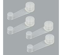 HASWARE Fermaporta a doppia testa rotanti con viti - Set di 4, ammortizzano l’urto, riducono il rumore, proteggono mobili e pareti (Trasparente)