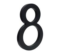 HASWARE Floating House Number 4 inch Stylish Door Numbers Alphabet Plaque Street Home Address Numerals (Small 8, Black)