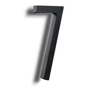 HASWARE Numeri civici eleganti in ABS da 15,2 cm, design elegante nero, resistenti e facili da installare (nero, 7)