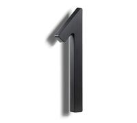 HASWARE Numeri civici eleganti in ABS da 15,2 cm, design elegante nero, resistenti e facili da installare (nero, 1)