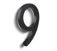 HASWARE Numeri civili eleganti in ABS da 15,2 cm - Design elegante nero - Durevole e facile da installare (nero, 9)