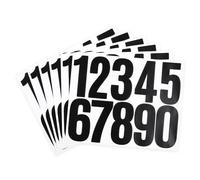 HASWARE Numeri di cassetta postale: 6 fogli adesivi numerici - impermeabili e autoadesivi per indirizzo, segnaletica, porta(3" Nero 60 pezzi)