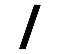 HASWARE Numero civico 7,5 cm, lettere autoadesive per appartamento, numeri per porta, indirizzo stradale, decorazione alla moda, acrilico (cartello a slash, nero)