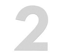 HASWARE Numero Civico 7,5 cm Numeri Autoadesivi per Porte di Appartamento Numeri Civici per Indirizzo di Casa Decorazioni Eleganti in Acrilico (2, Argento)