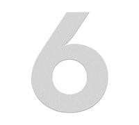 HASWARE Numero civico 7,5 cm Numeri civici autoadesivi per appartamento Numeri per porta di strada Targa con indirizzo per casa Decorazione elegante, acrilico (6, Argento)