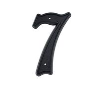 HASWARE Numero civico da 5,5 pollici (139mm) Numeri di porta moderni Numeri di indirizzi di casa, plastica ABS nera (7)