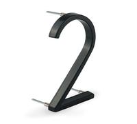 HASWARE Numero Civico Galleggiante Da 5 Pollici (12cm): Numeri Di Porta Moderni - Segnaletica Per L'Ufficio Postale Stradale (Nero Migliorato, 2)