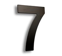HASWARE Numero civico moderno in acciaio inossidabile spazzolato Elegante porta alfabeto placca Street Home Decor (7, 8 pollici nero)