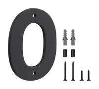 HASWARE Segnale Numero di Casa Fluttuante per Casa - 5 Pollici Moderno, Numeroso, Facile Installazione DIY per Pali e Strada (Nero, 0)