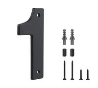 HASWARE Segnale Numero di Casa Fluttuante per Casa - 5 Pollici Moderno, Numeroso, Facile Installazione DIY per Pali e Strada (Nero, 1)