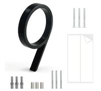 HASWARE Targa Con Numero Civico Galleggiante: 5 Pollici (12cm) Moderna Segnaletica Per Porte, Perfetta Per I Numeri Dell'Indirizzo Di Casa (9, Nero)