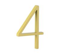 HASWARE Targa Con Numero Civico Galleggiante: 5 Pollici (12cm) Moderna Segnaletica Per Porte, Perfetta Per I Numeri Dell'Indirizzo Di Casa (4, D'oro)