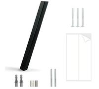 HASWARE Targa Con Numero Civico Galleggiante: 5 Pollici (12cm) Moderna Segnaletica Per Porte, Perfetta Per I Numeri Dell'Indirizzo Di Casa (Slash, Nero)