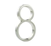 HASWARE Targa Con Numero Civico Galleggiante: 5 Pollici (12cm) Moderna Segnaletica Per Porte, Perfetta Per I Numeri Dell'Indirizzo Di Casa (8, Argento)