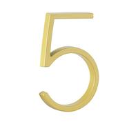 HASWARE Targa Con Numero Civico Galleggiante: 5 Pollici (12cm) Moderna Segnaletica Per Porte, Perfetta Per I Numeri Dell'Indirizzo Di Casa (5, D'oro)