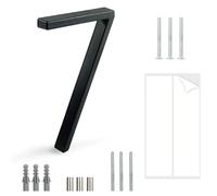 HASWARE Targa Con Numero Civico Galleggiante: 5 Pollici (12cm) Moderna Segnaletica Per Porte, Perfetta Per I Numeri Dell'Indirizzo Di Casa (7, Nero)