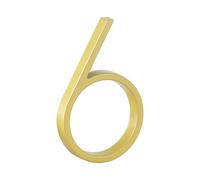 HASWARE Targa Con Numero Civico Galleggiante: 5 Pollici (12cm) Moderna Segnaletica Per Porte, Perfetta Per I Numeri Dell'Indirizzo Di Casa (6, D'oro)