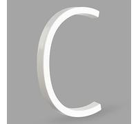 HASWARE Targa Con Numero Civico Galleggiante: 5 Pollici (12cm) Moderna Segnaletica Per Porte, Perfetta Per I Numeri Dell'Indirizzo Di Casa (C, Bianco)