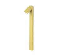 HASWARE Targa Con Numero Civico Galleggiante: 5 Pollici (12cm) Moderna Segnaletica Per Porte, Perfetta Per I Numeri Dell'Indirizzo Di Casa (1, D'oro)