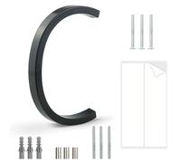 HASWARE Targa Con Numero Civico Galleggiante: 5 Pollici (12cm) Moderna Segnaletica Per Porte, Perfetta Per I Numeri Dell'Indirizzo Di Casa (C, Nero)