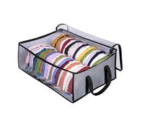 Hat Container Storage, Foldable Hat Organizer with 2 Sturdy Handles, 20.08x16.14x6.69 Inches Transparent Under Bed Storage Bag, Large Capacity Cap Holder for Home and Travel