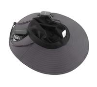 Hat di Raffreddamento a Ventole Solare Innovativo per attività all'aperto, Cappello a Ventola Ricaricabile per Protezione (Grigio Scuro)