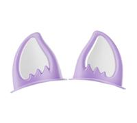 Hat Ears for Motorcycle - 1 Pair Motorcycle Hard Hat Sticker Decor | Cat Ear Helmet | Peel & Stick Kitten Ear Accessory | Adhesive Ski Hat Horns | Headgear Attachments for Ski Hat