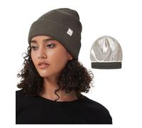 Hat Hut Berretto Cappello Invernale da Donna Uomo, Berretto Foderato in Raso, Morbido Berretto da Sci Caldo Unisex Cappello in Maglia Slouchy Beanie (IT, Testo, Taglia Unica, Verde Tortora)