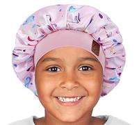 Hat Hut Cuffia per Dormire in Seta per Bambini, Berretto di Seta Cuffia Raso Capelli Notte per Capelli Ricci Fascia Larga, Regolabile, Doppio Strato, 1-8 Anni (Unicorno 2, Taglia Unica)