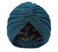 Hat Hut Turbante in Raso per Le Donne Cofano in Seta Cuffia in Raso per Capelli Ricci Dormire Regolabile Head Wrap Turbante Intrecciato (IT, Testo, Taglia Unica, Foglia di tè Scuro)